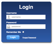 new login form